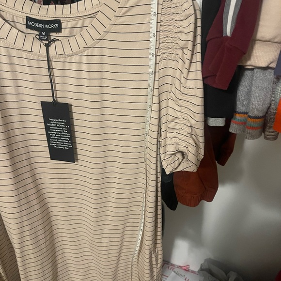 NWT Modern Works short sleeve women’s top M - Picture 8 of 10